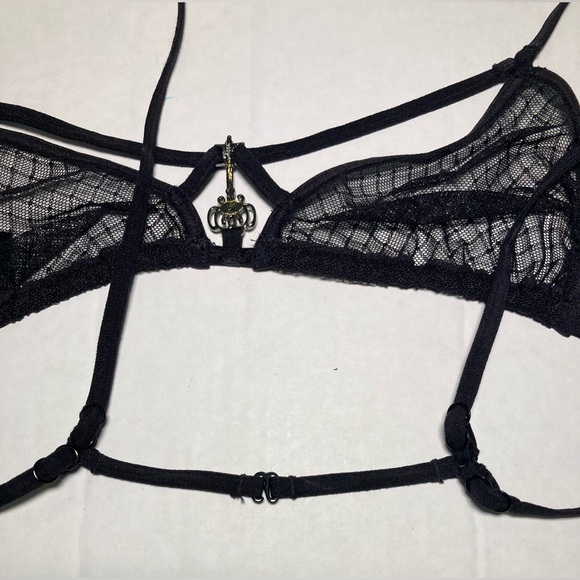 Marlies Dekkers 🟣 EUC Size Small Black Lace Bralette - Picture 4 of 8